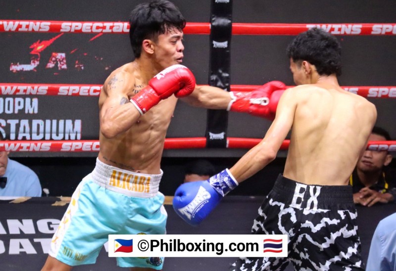 "Lucky Boy" Alicaba Shines in Bangkok — Pinoy Scores Spectacular KO Win!  (Photos)