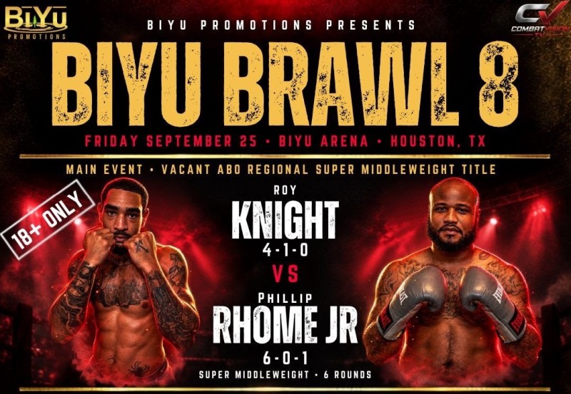 Biyu Promotions Presents “Biyu Brawl 8” September 25 at Biyu Arena in Houston