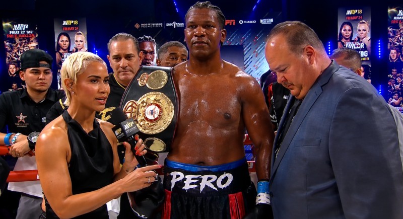 Dainier Pero Dominates Aleem Whitfield with Third-Round TKO to Retain WBA Continental USA Heavyweight Title