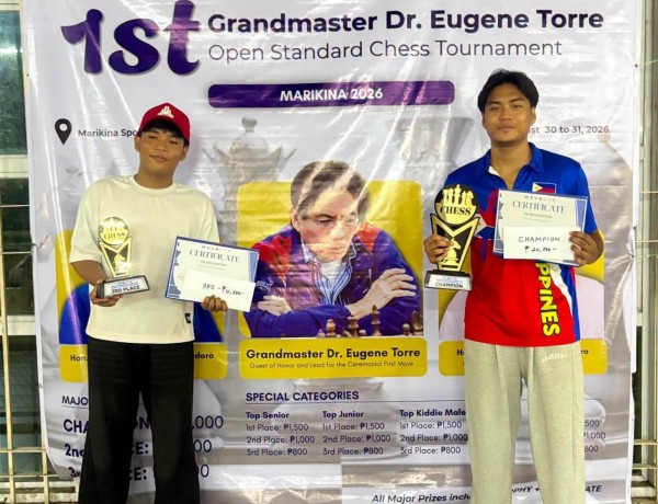 NM Jasper Faeldonia wins 1st Dr. GM Eugene Torre FIDE Standard Open Chess Tournament