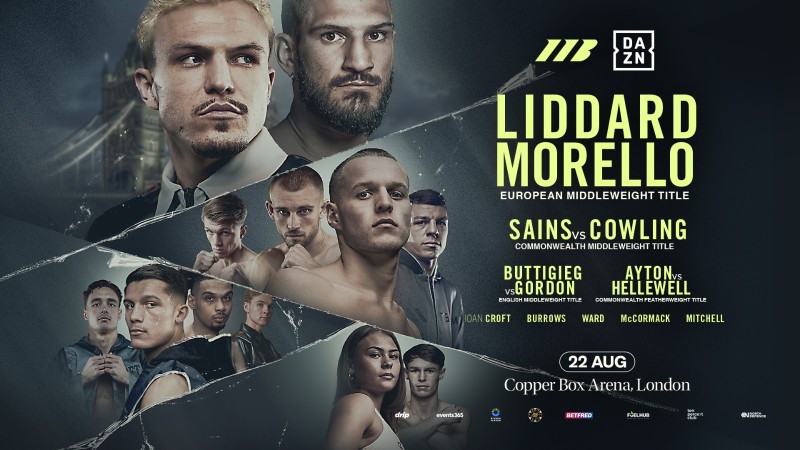 August 22 Event Moves to Copper Box Arena as George Liddard Faces Dario Morello for European Title