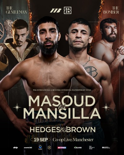 MASOUD, CONWAY, MIDDLEMISS AND CROFT JOIN UNDERCARD FOR HEDGES VS BROWN AT MANCHESTER'S CO-OP LIVE ON SEPTEMBER 19