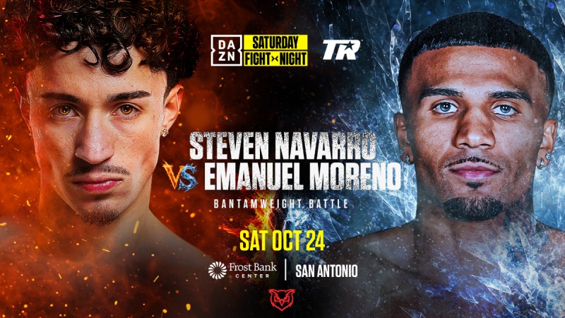 Steven Navarro-Emanuel Moreno Bantamweight Clash Added to Oct. 24 Navarrete-Foster Card LIVE on DAZN