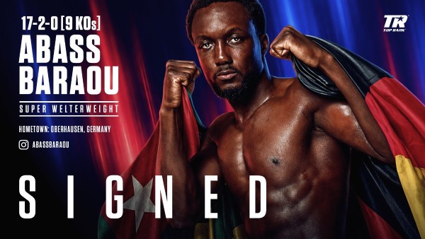 Former Super Welterweight World Champion Abass Baraou Signs Promotional Contract with Top Rank