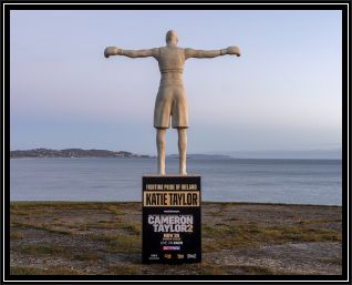 MATCHROOM BOXING PARTNERS FORGED IRISH STOUT ERECT 14-FOOT STATUE