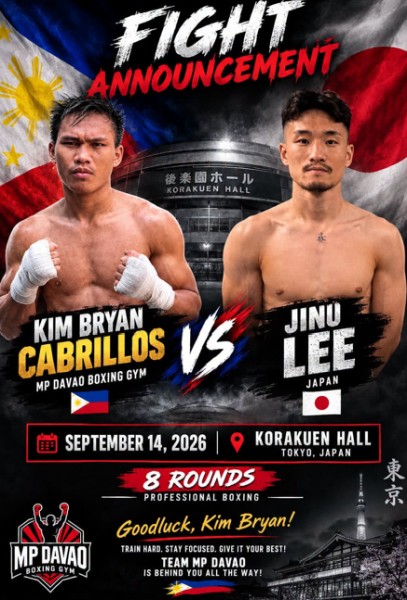 Bryan Cabrillos to fight in Tokyo September 14