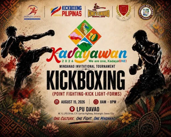 Kadayawan Kickboxing tourney at LPU on Aug. 15