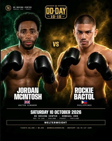 Rockie Bactol Featured in Explosive Boxing Show October 10 in Phuket Beach, Thailand