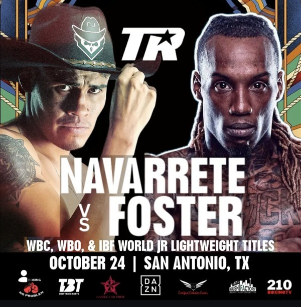 Vaquero Navarrete and O'Shaquie Foster Seek Unification — But Mandatory Challenger Charly Suarez Demands His Shot, and the WBO Will Decide