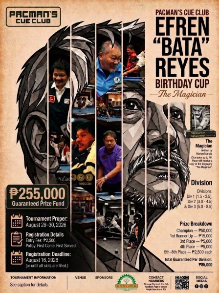 Ronato "Ronnie" Alcano is set to compete in Efren "Bata" Reyes Birthday Cup